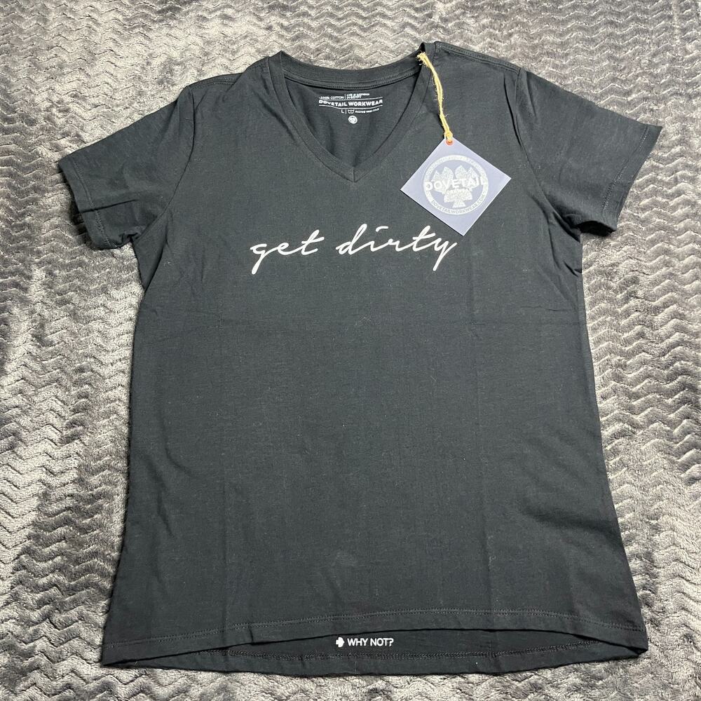 Dovetail Get Dirty Women's black Shirt size Large NWT